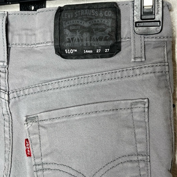 Levi’s 510 Super Skinny Gray Imperfection Pants Sz 14 Reg - Picture 6 of 9
